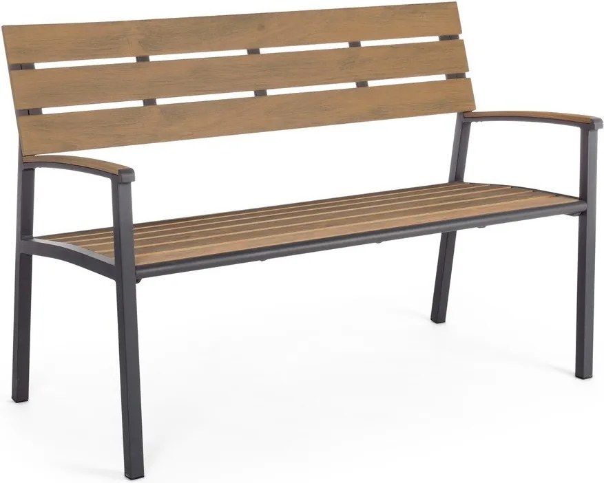 Градинска пейка метална в естествен цвят Isak – Bizzotto