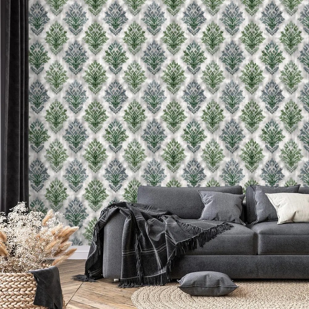 Фототапет – Зелени винтидж орнаменти