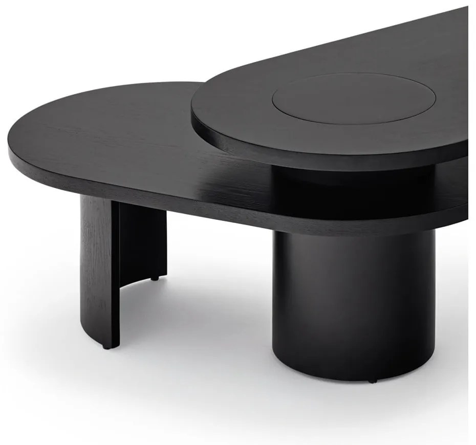 Черна масичка за кафе в пепел 120x50 cm Nori - Teulat