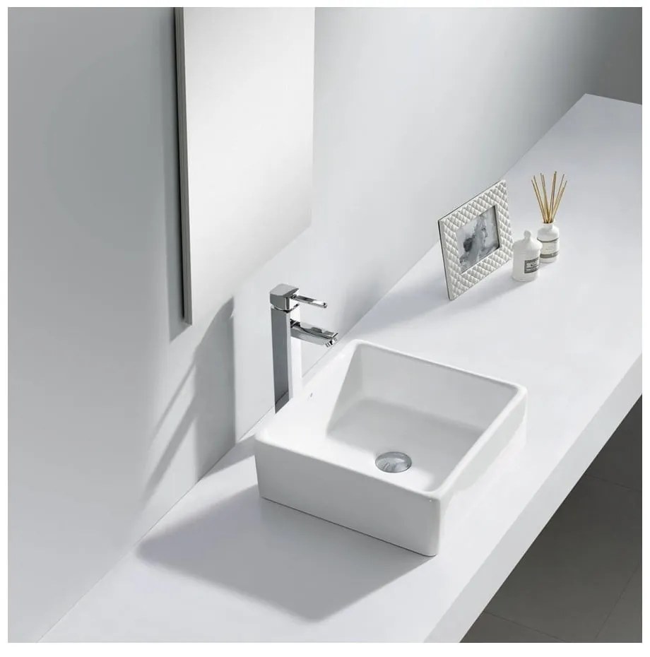 Бял керамичен умивалник , 38 x 38 cm Ubega - Sapho