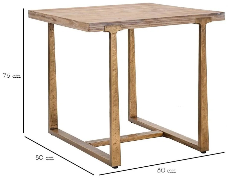 Трапезна маса в естествен цвят 80x80 cm Ankara – Mauro Ferretti