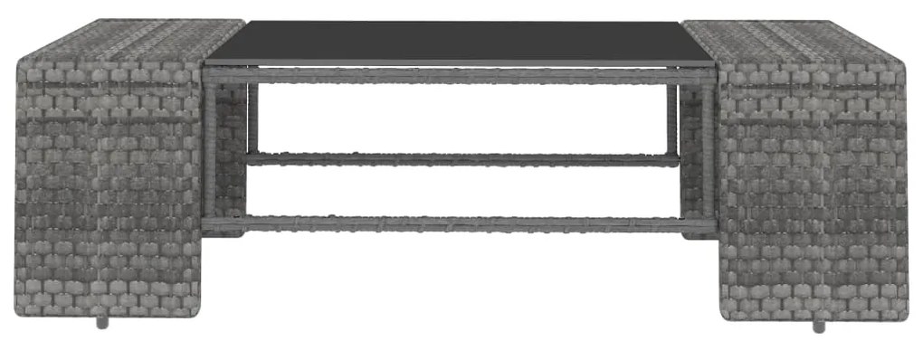 3054604 vidaXL Градински комплект за отдих, 8 части, полиратан, сив
