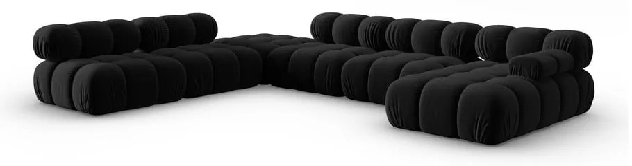 Диван от черно кадифе 379 cm Bellis - Micadoni Home