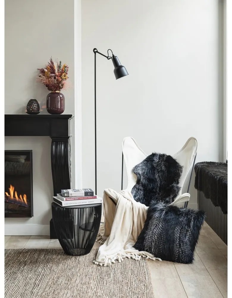 Черна изкуствена кожа Лисица, 50 x 80 cm - Tiseco Home Studio