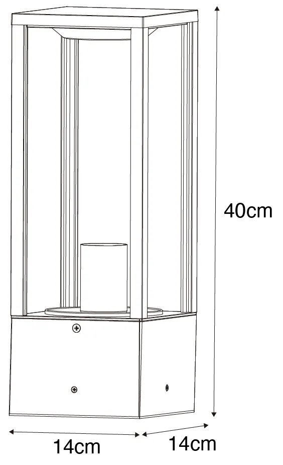 Винтидж подова лампа за външна употреба антично злато 40 см IP44 - Charlois
