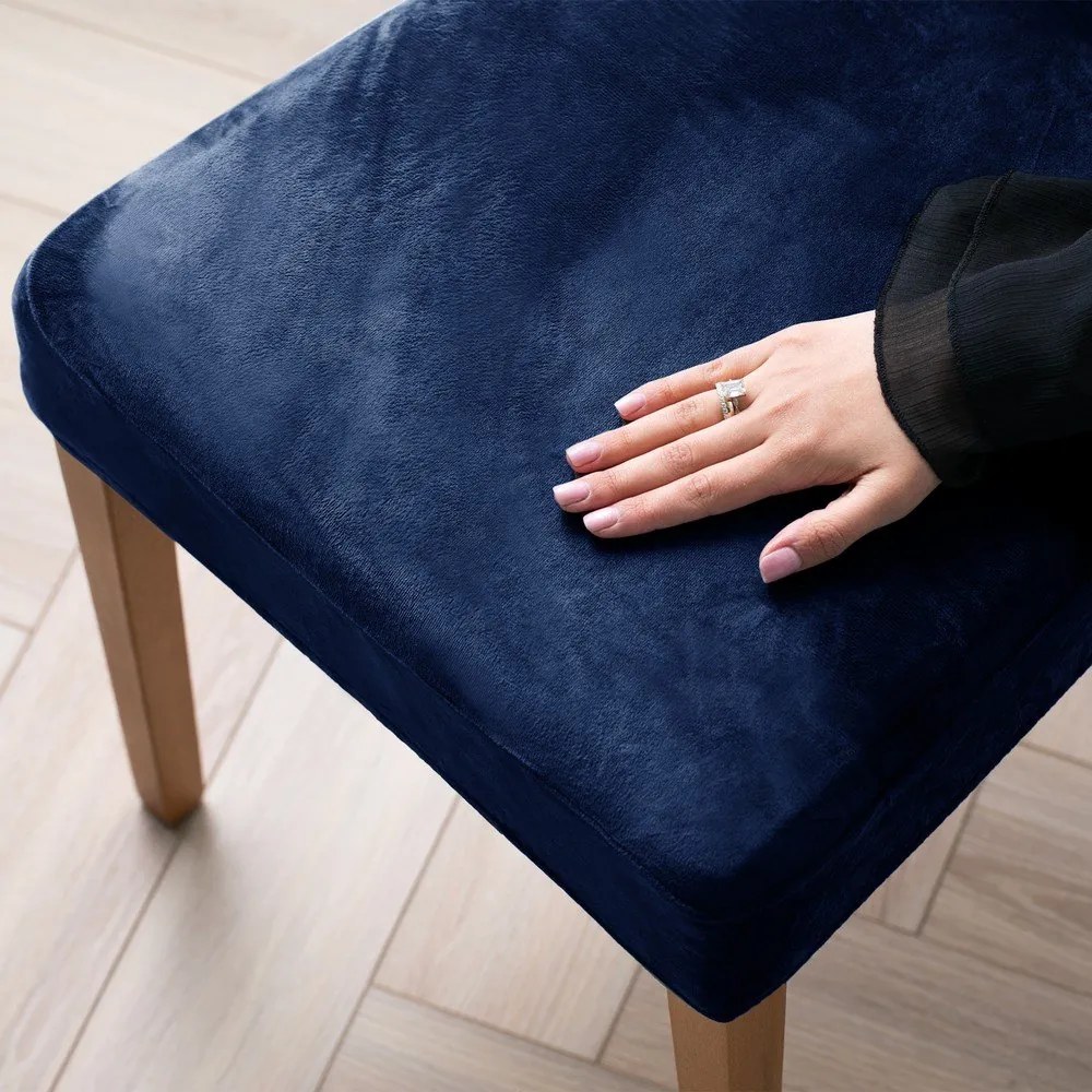 Сини ластични покривала за стол в комплект от 4 бр. 48 cm Sento – Restilo