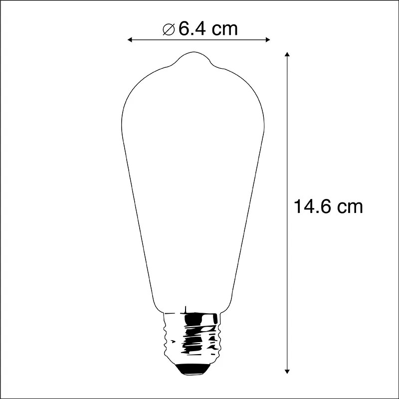 Комплект от 5 LED крушки E27 Димиране до топло злато 8W 806lm 2000-2700K