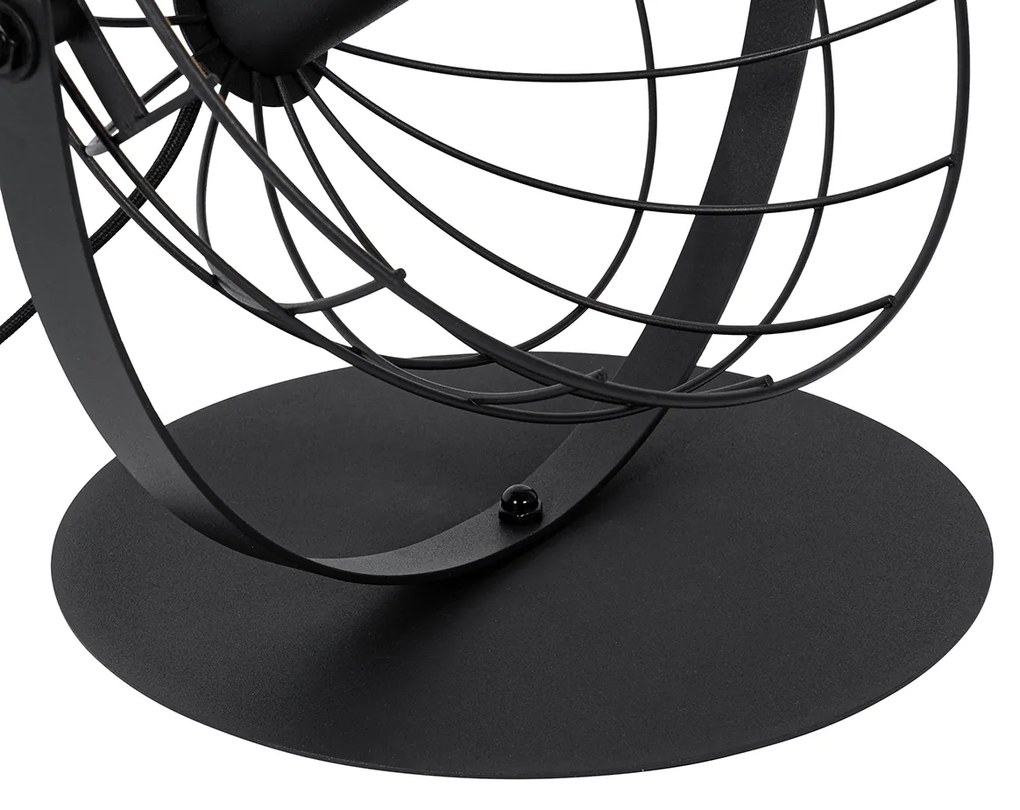 Индустриална настолна лампа черна регулируема - Hanze