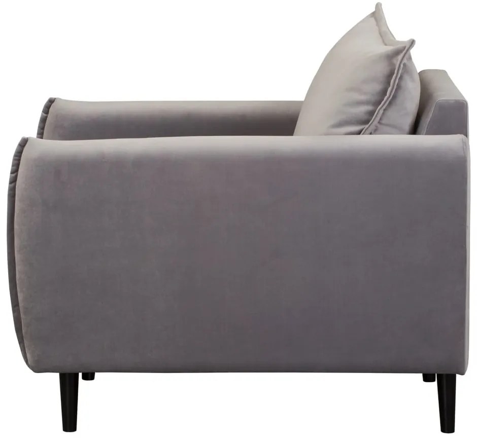 Сиво кадифено кресло Juli – Ropez