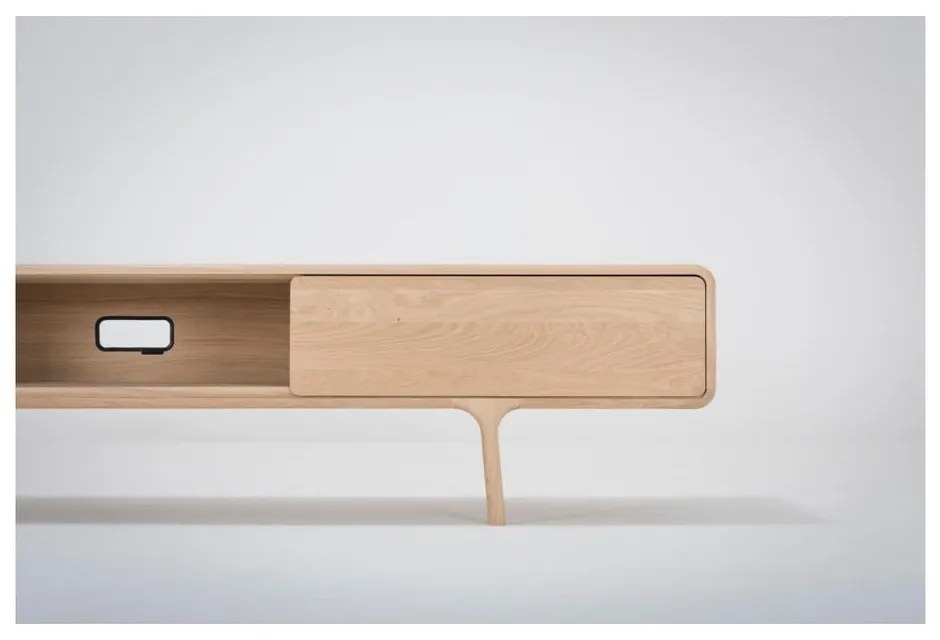 ТВ скрин от масивен дъб с 2 чекмеджета Fawn - Gazzda