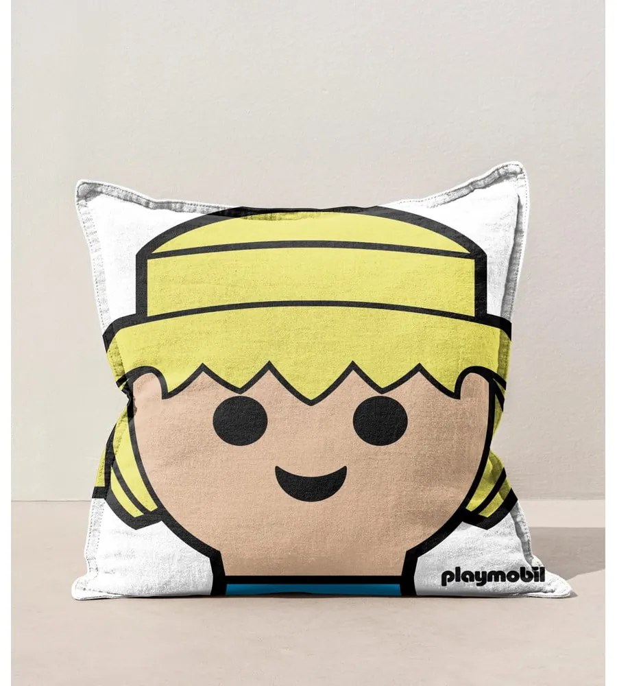 Детска възглавница със смес от лен – Playmobil