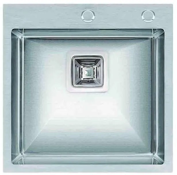 Кухненска мивка ICK 4250H-50, Inter Ceramic, алпака, едно корито, със сифон, 50x42см