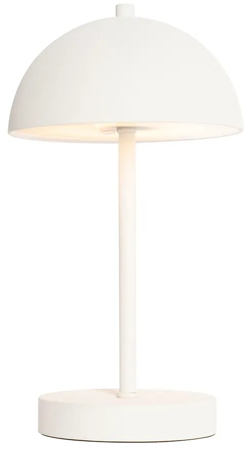 Външна настолна лампа бяла акумулаторна с LED 3-степенно димиране - Keira