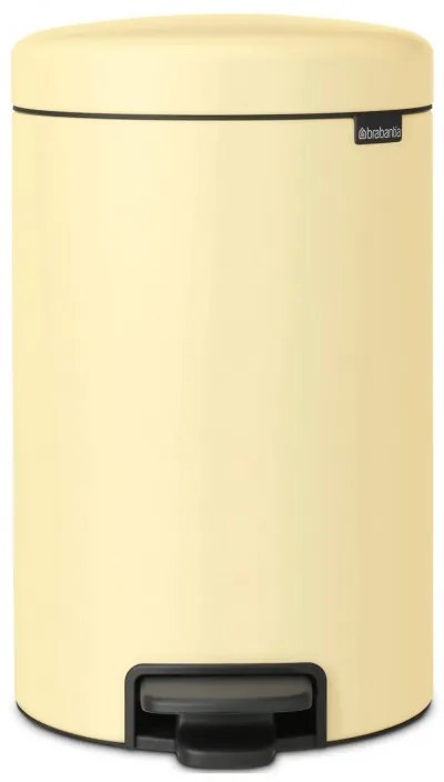Кош за боклук с педал Brabantia NewIcon 1008844, 12 л, Плавно затваряне, Противоплъзгаща основа, Жълт
