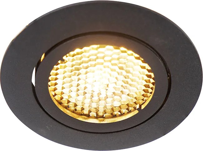 Интелигентно вградено място черно вкл. WiFi GU10 регулируемо - Ude Honey