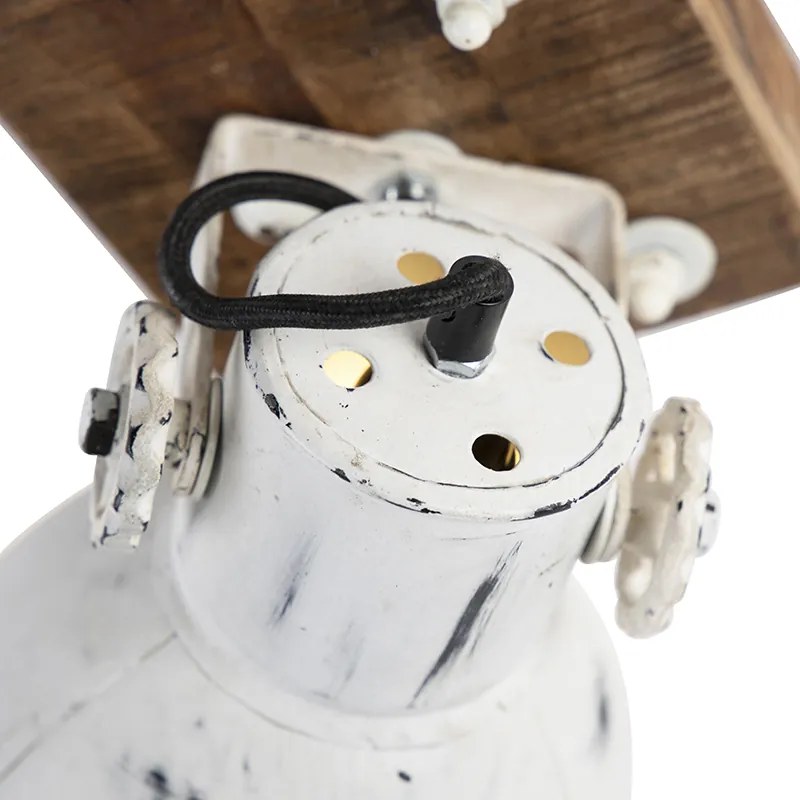 Индустриален прожектор бял с мангово дърво 18 см - Mangoes