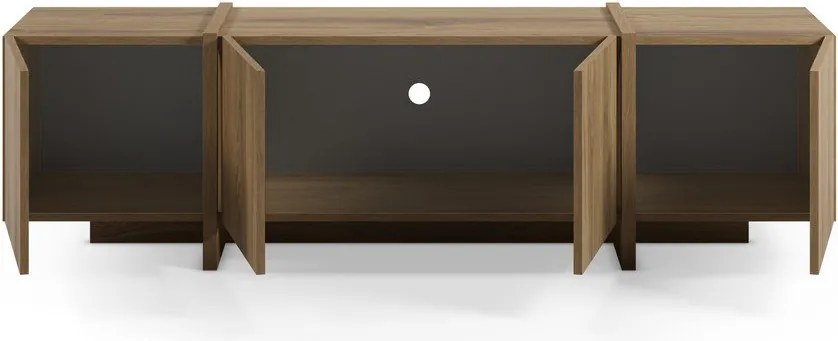 Маса за телевизор от декор от дъб в естествен цвят 180x55x35 cm Volia – Marckeric