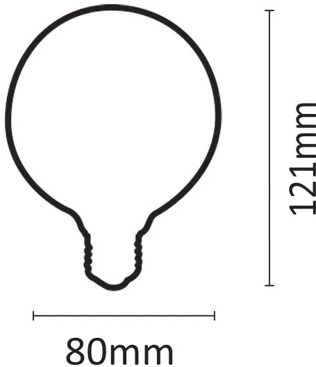 Лампа LED Filament InLight E27 G80 8W 2700K