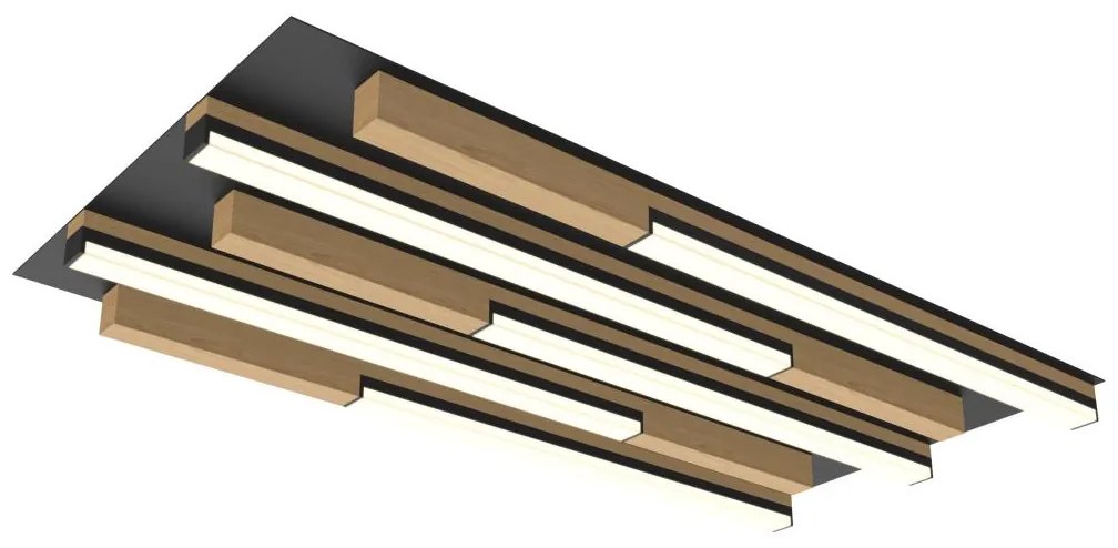 Wofi 9031-506S  - LED Димируем плафон PALERMO LED/34W/230V дърво