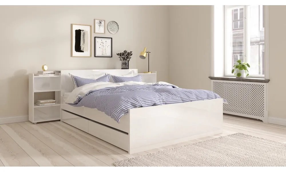 Бяла табла за легло 145x80 cm Naia – Tvilum