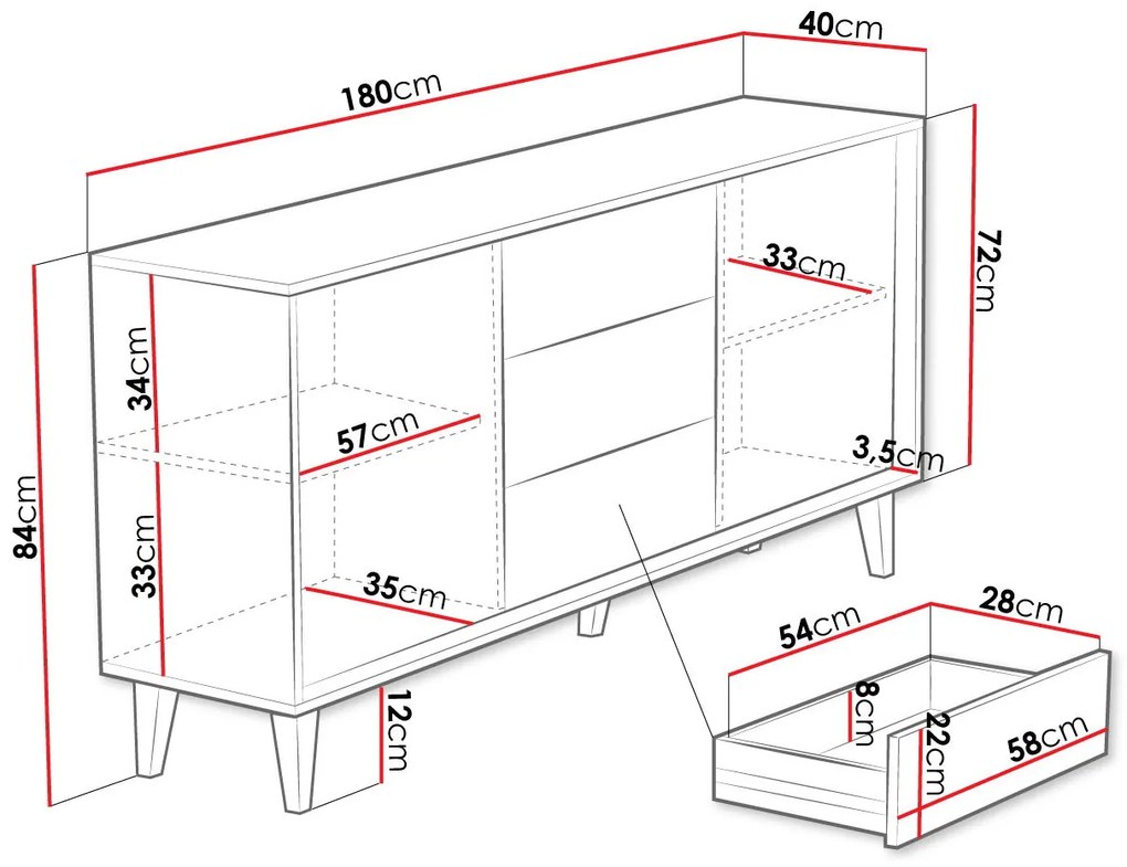 Бюфет Ferido 2D3SZ