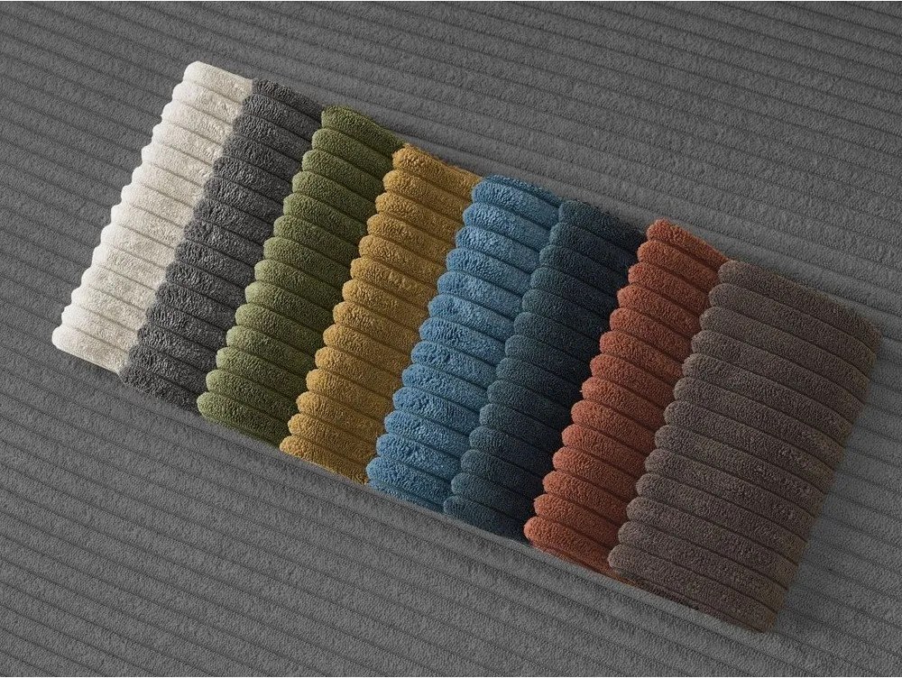 Тъмносив диван от рипсено кадифе 242 cm Giorgia – Bobochic Paris