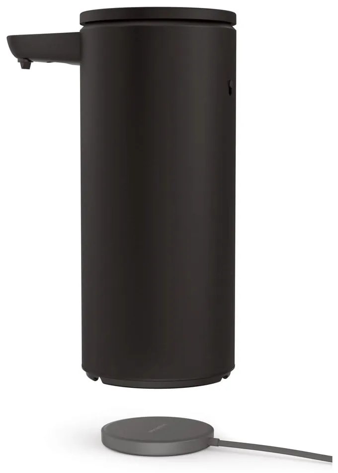 Матово-черен безконтактен стоманен дозатор за сапун 414 ml - simplehuman