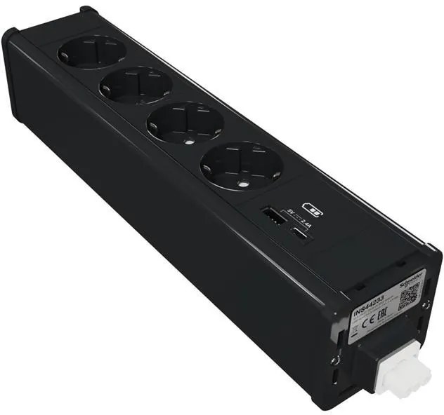 SE Модул 4х шуко и 2хUSB тип A+C цвят Антрацит Unica System+  - INS44233