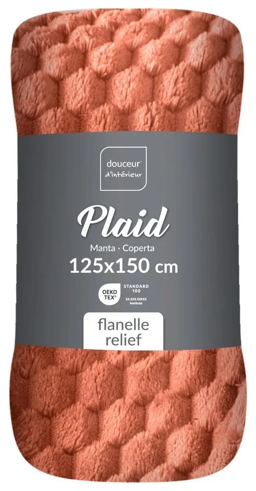 Теракотено одеяло от микрофланела 125x150 cm Mini Frosty – douceur d'intérieur