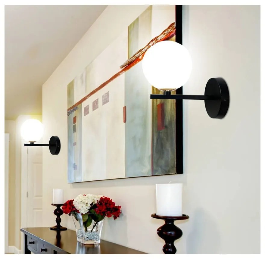 Черна стенна лампа Kama - Candellux Lighting