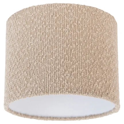 Бежов текстилен абажур с плюшена материя 18/18/14
