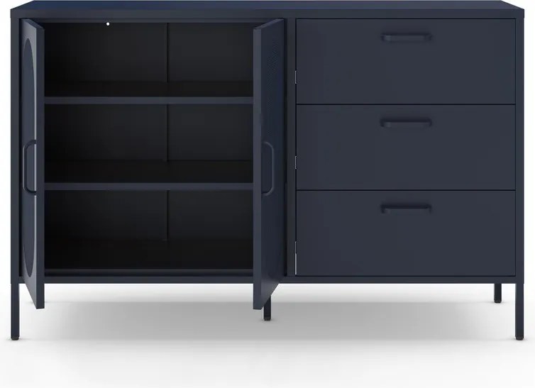 Тъмносин скрин 140x90 cm Diora – Marckeric