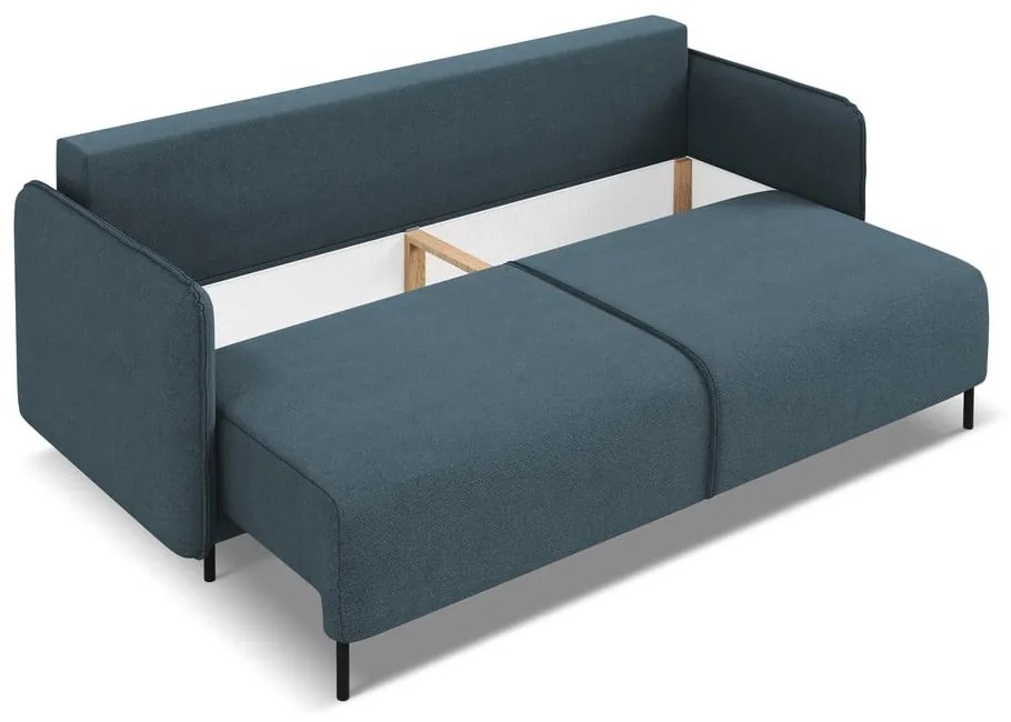 Син разтегателен диван с място за съхранение 226 cm Luana – Makamii