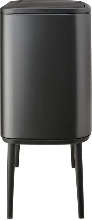 Кош за боклук Brabantia Bo Touch 1008857, 3x11 л, Плавно и безшумно отваряне, Голям отвор, Тъмносив