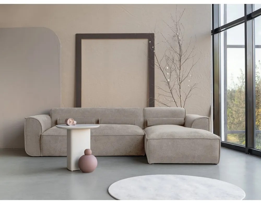 Бежов ъглов диван (десен ъгъл) Flex Felix – Miuform