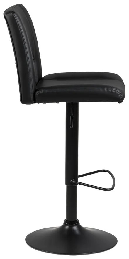 Черен бар стол с регулируема височина Sylvia - Actona