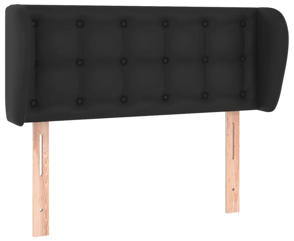 3117222 vidaXL Горна табла с уши, черна, 93x23x78/88 см, изкуствена кожа