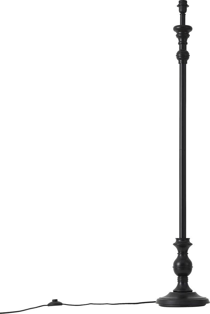 Класическа подова лампа черна без абажур - Classico