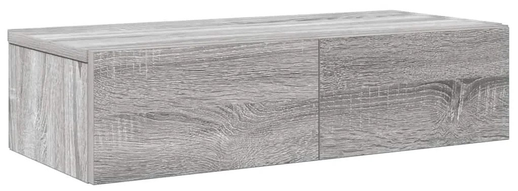 859973 vidaXL Стенен рафт с чекмеджета 60x26,5x15 см инженерно дърво