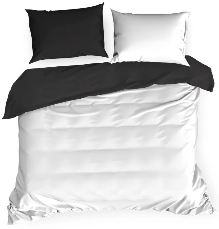 Луксозни черно-бели чаршафи с двустранен дизайн 2 части: 1бр 140 cmx200 + 1бр 70 cmx80
