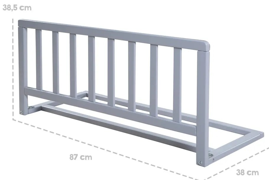 Сива преграда за легло – Roba