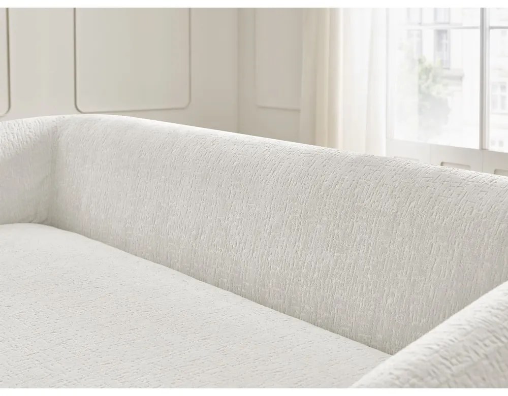 Бял шенилов сгъваем диван 228 cm Neyo – Bobochic Paris