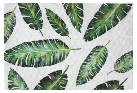 Подложка за хранене с декор зелени листа 45x30см PVC CN-(0193665) - Horecano