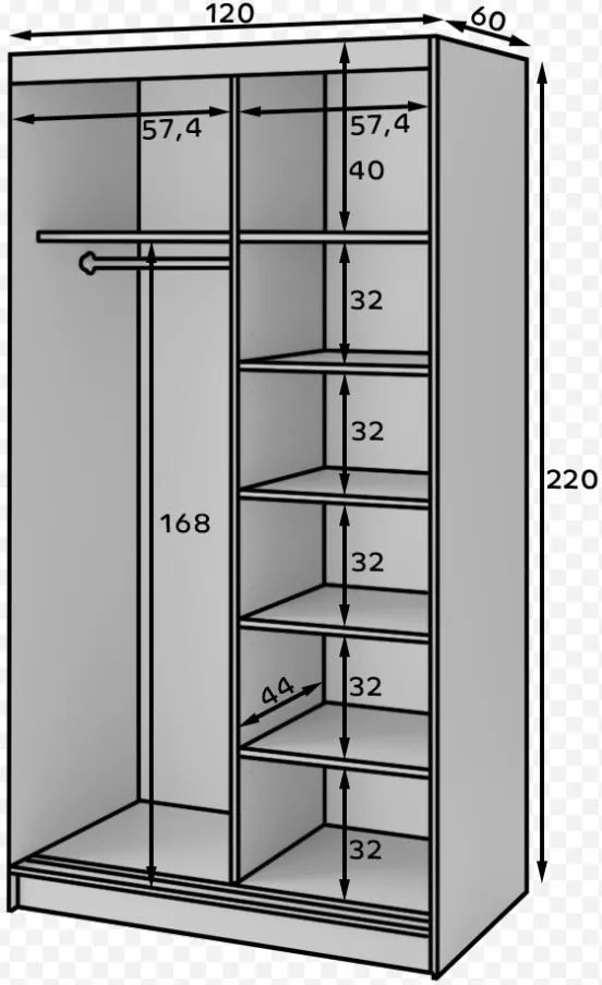 Плъзгащ се гардероб Proco II