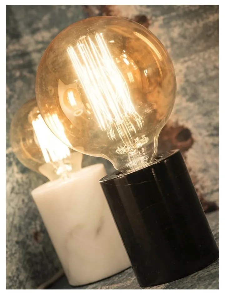 Черна настолна лампа с мраморна основа Athens - it's about RoMi