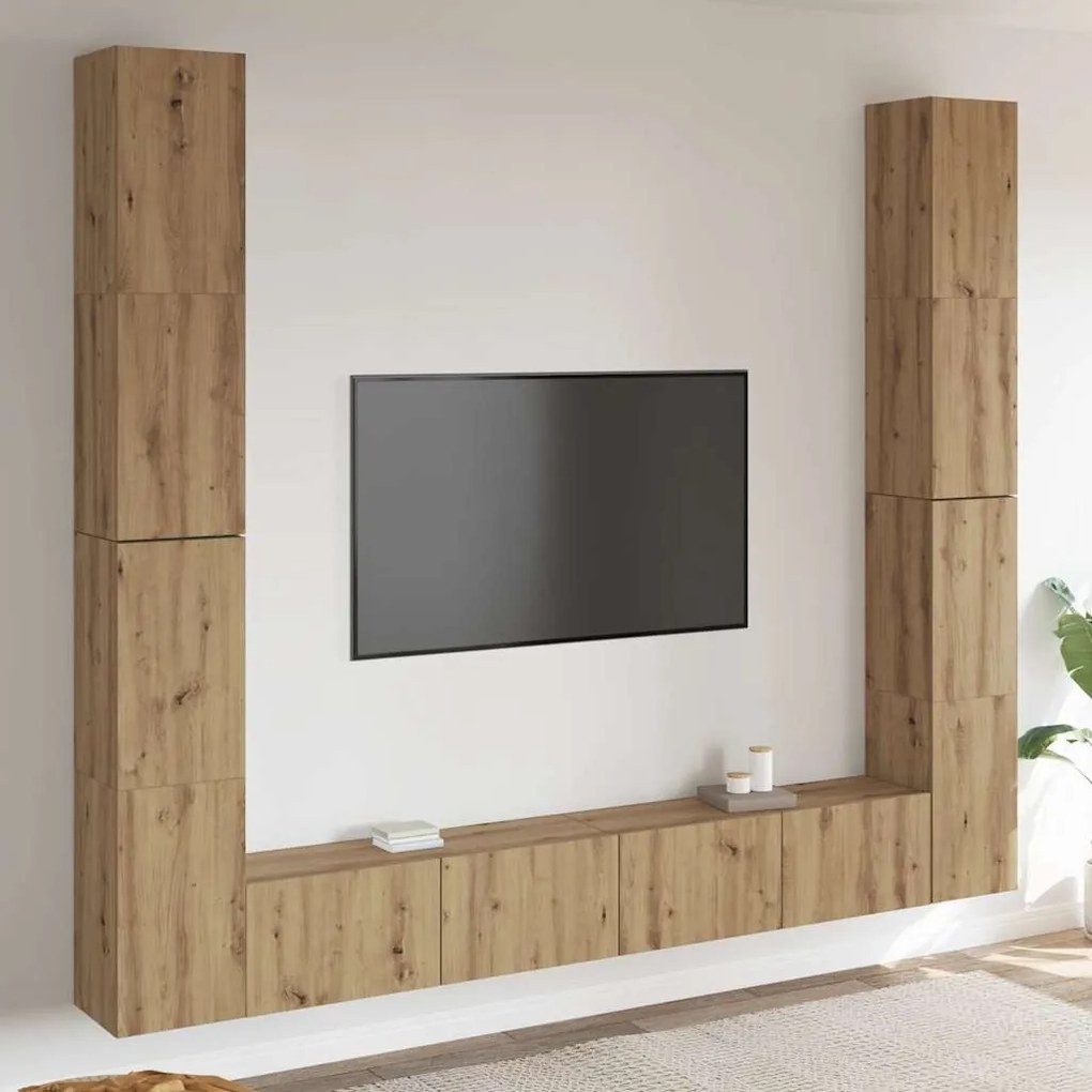 3328988 vidaXL Комплект от 6 части за стенен монтаж на телевизора