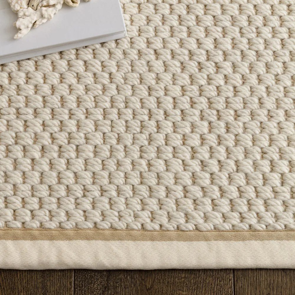 Кремав двустранен ръчно изработен килим със смес от вълна 160x240 cm Korra Double Loop – Asiatic Carpets