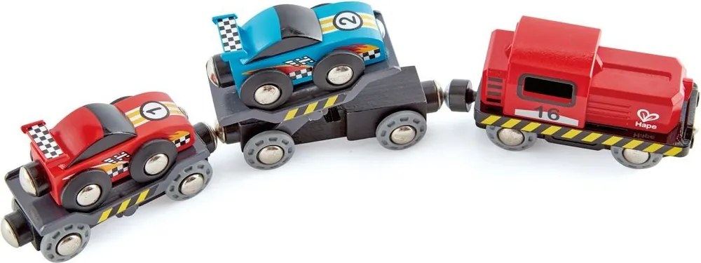 Hape - Дървено влакче автовоз H3735