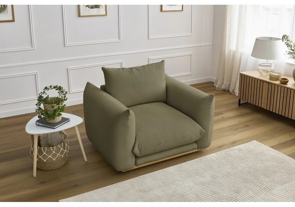 Светлозелено кресло Ernest – Bobochic Paris