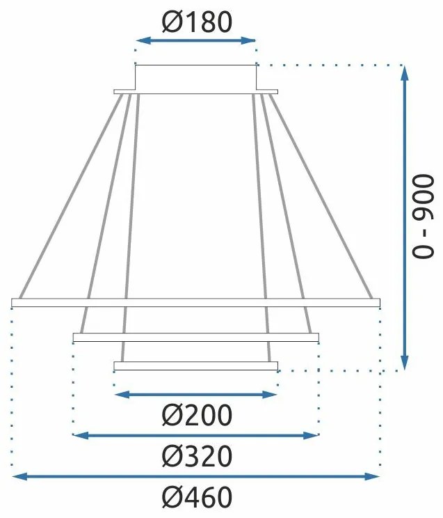 Лампа LED G040-3CP Black